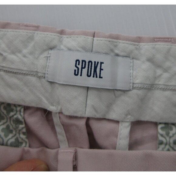 Spoke Shorts 34 Sharp Chino Stretch Build B 9” Inseam Snap Preppy - Picture 7 of 10